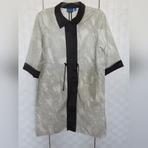 Simply Vera Vera Wang Light Gray, White and Black Jacket XL